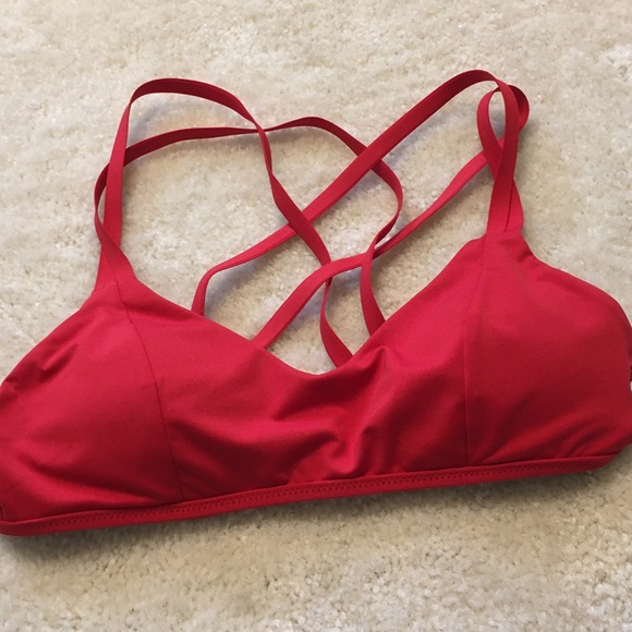 Athleta Other - Athleta South Swell red bikini top.